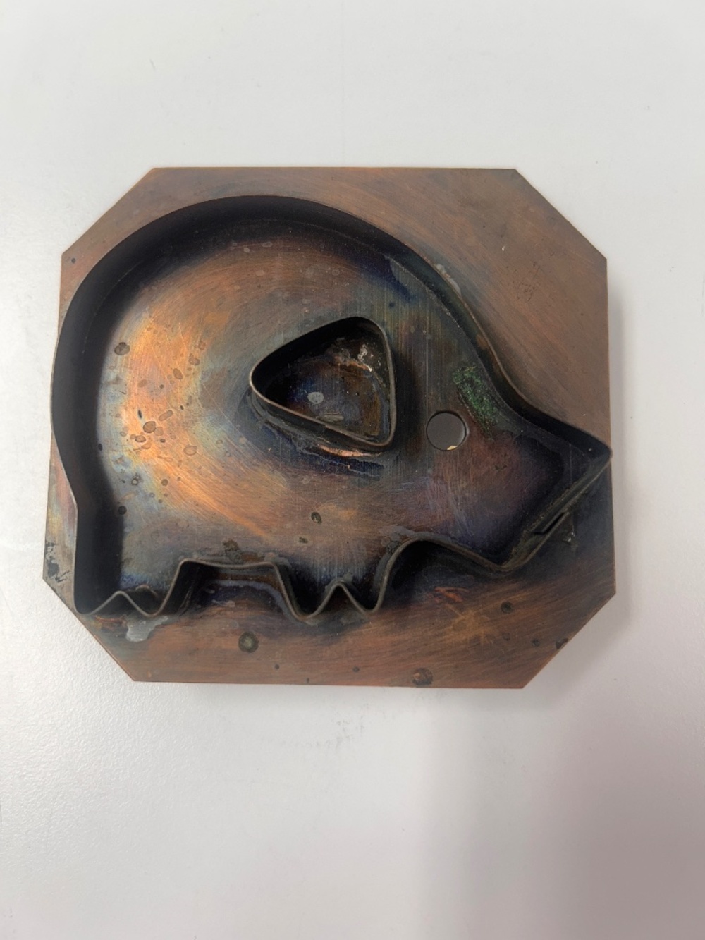 Solid Copper Village by Pfaltzgraff Pig Cookie Cutter w/ Label